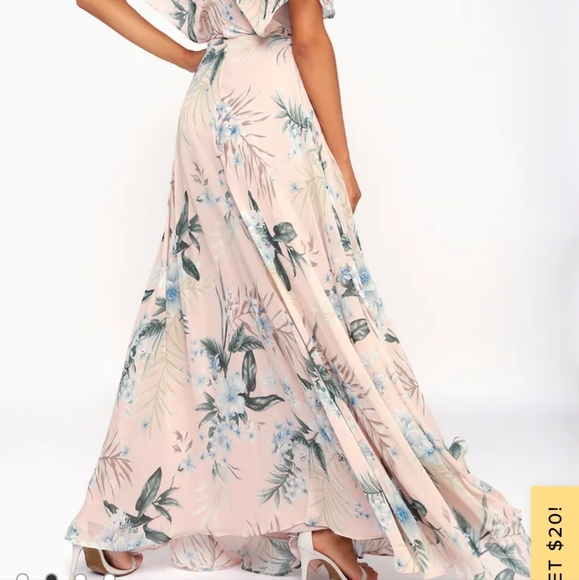 Blush print tropical print Sz M - Picture 5 of 5